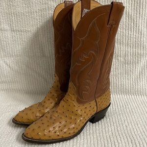 Leather/ostrich size 9D vintage Nocona boots
